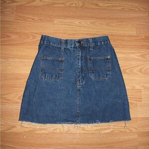 Dark Blue Denim Mini Skirt